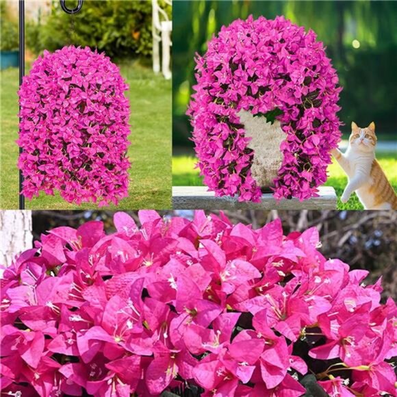 2Pcs UV Resistant Artificial Flowers for Outdoors, Realistic Faux Silk - Picture 4 of 8